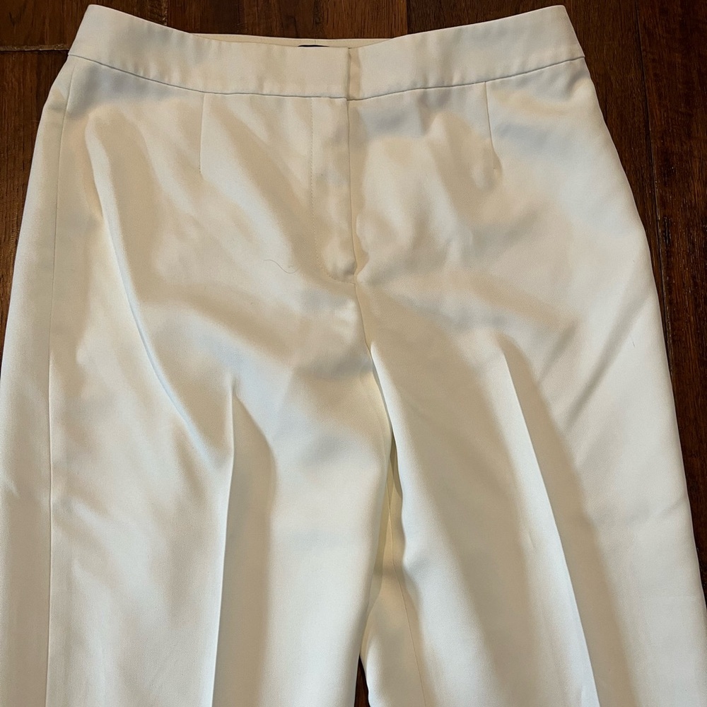 KASPER SEPARATES LADIES’ PURE WHITE LINED DRESS PANTS. SIZE 6